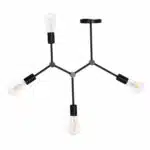 ΦΩΤΙΣΤΙΚΟ ΟΡΟΦΗΣ 4-ΦΩΤΟ LIGHTY HM7405.11 ΜΕΤΑΛΛΟ ΣΕ ΜΑΥΡΟ 57x5x52Υεκ. - Image 3