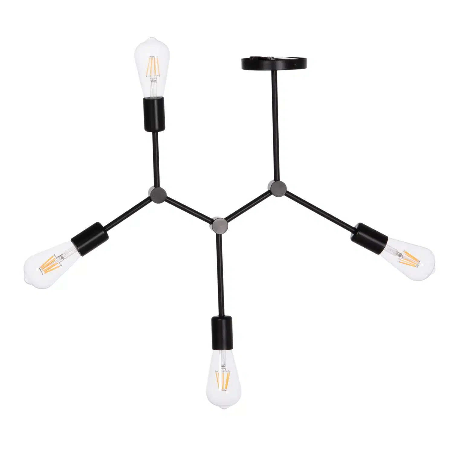 ΦΩΤΙΣΤΙΚΟ ΟΡΟΦΗΣ 4-ΦΩΤΟ LIGHTY HM7405.11 ΜΕΤΑΛΛΟ ΣΕ ΜΑΥΡΟ 57x5x52Υεκ. - Image 3