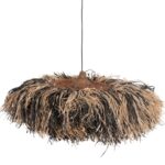ΦΩΤΙΣΤΙΚΟ ΟΡΟΦΗΣ ORDEM HM4715 ΚΑΠΕΛΟ ΙΝΕΣ SISAL & ΜΠΑΝΑΝΑΣ-ΜΑΥΡΟ & ΦΥΣΙΚΟ Φ75εκ - Image 3