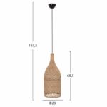 ΦΩΤΙΣΤΙΚΟ ΟΡΟΦΗΣ CARBOY HM7884 ΚΡΕΜΑΣΤΟ ΑΠΟ RATTAN ΣΕ ΦΥΣΙΚΟ ΧΡΩΜΑ Φ28x163,5Yεκ. - Image 2