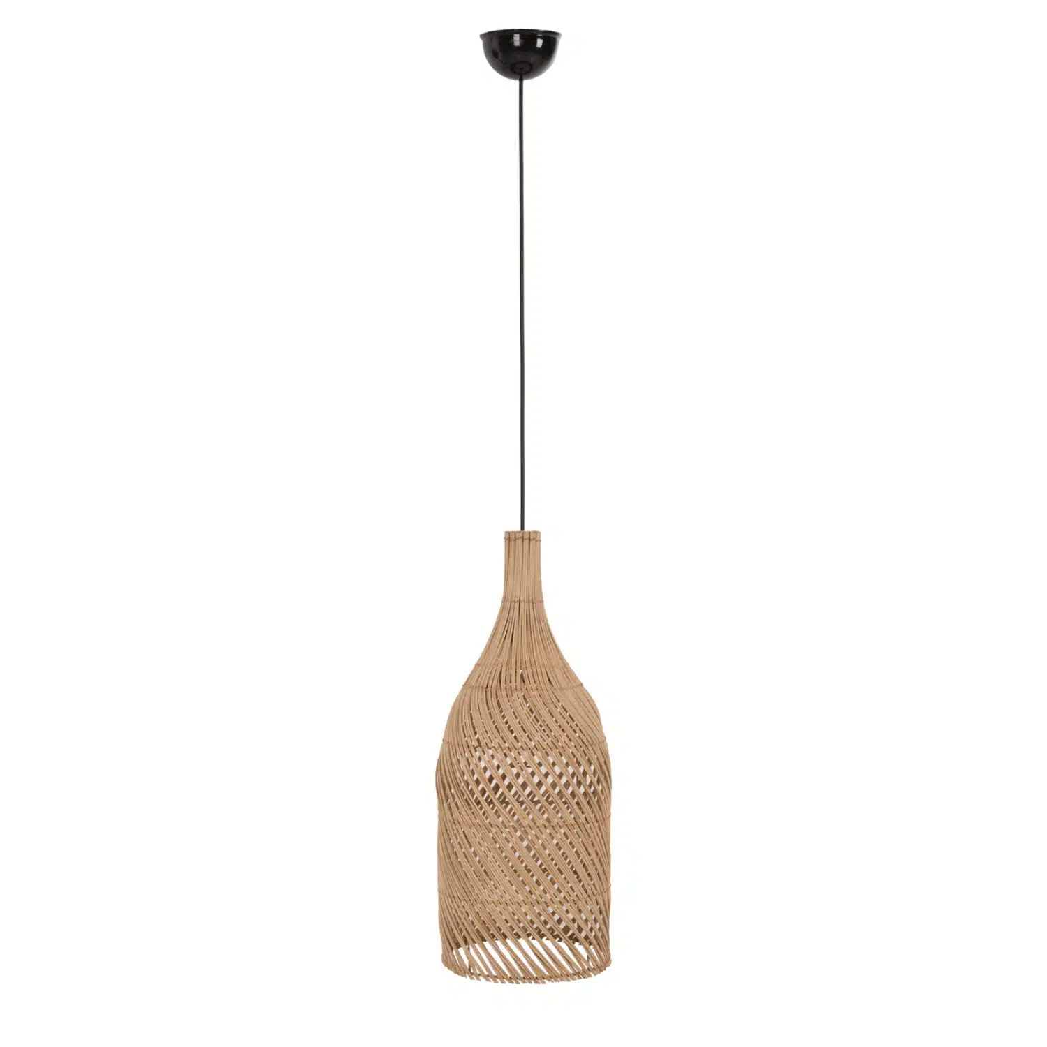 ΦΩΤΙΣΤΙΚΟ ΟΡΟΦΗΣ CARBOY HM7884 ΚΡΕΜΑΣΤΟ ΑΠΟ RATTAN ΣΕ ΦΥΣΙΚΟ ΧΡΩΜΑ Φ28x163,5Yεκ. - Image 1