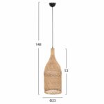 ΦΩΤΙΣΤΙΚΟ ΟΡΟΦΗΣ HM7885 ΚΡΕΜΑΣΤΟ ΑΠΟ RATTAN ΣΕ ΦΥΣΙΚΟ ΧΡΩΜΑ Φ23x148Yεκ. - Image 2