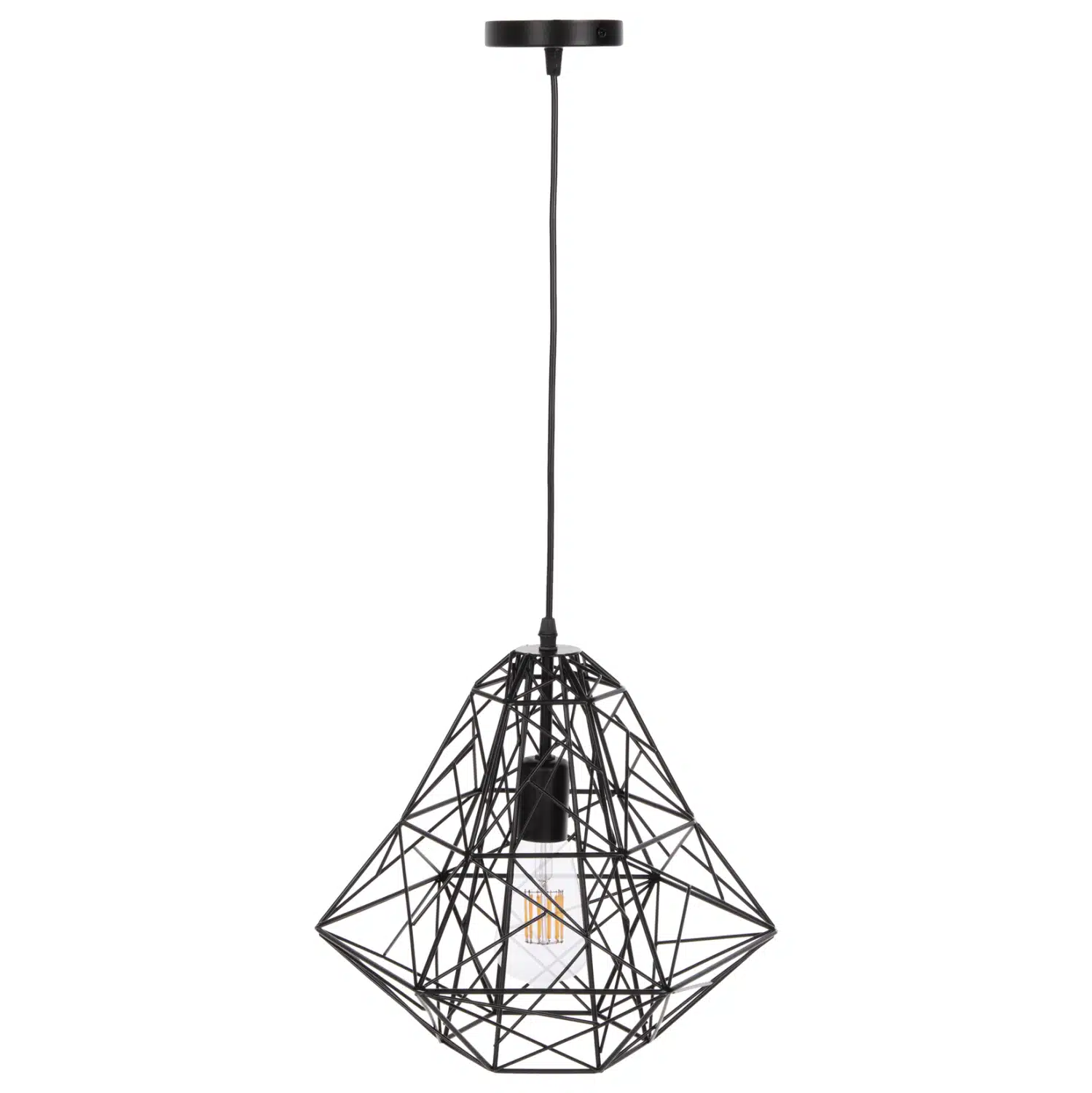 fotistiko-orofis-kremasto-fb94067-mayro- ΦΩΤΙΣΤΙΚΟ ΟΡΟΦΗΣ ΚΡΕΜΑΣΤΟ HM4067 ΜΑΥΡΟ ΜΕΤΑΛΛΙΚΟ ΔΙΚΤΥΩΤΟ ΚΑΠΕΛΟ 36x30x130Υεκ. - Image 1