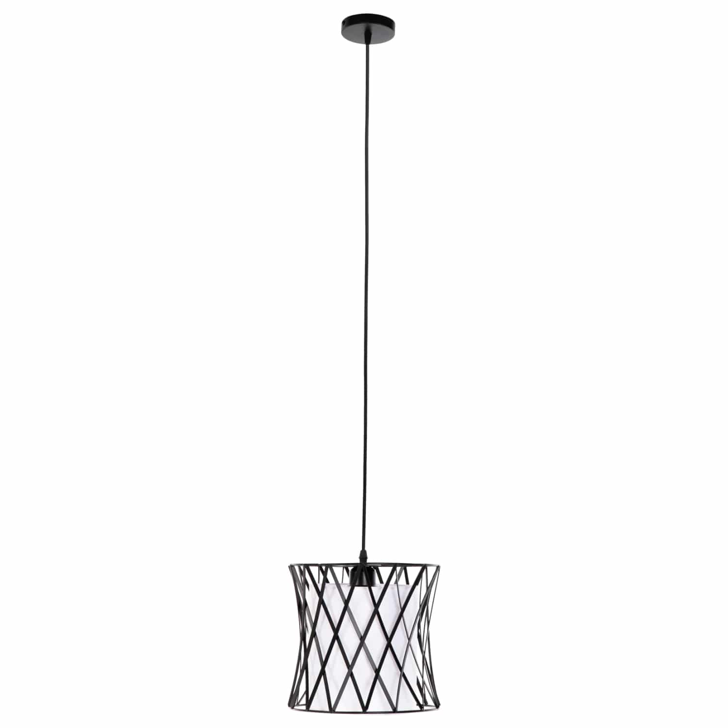 fotistiko-orofis-kremasto-fb94106-mayro- ΦΩΤΙΣΤΙΚΟ ΟΡΟΦΗΣ ΚΡΕΜΑΣΤΟ HM4106 ΜΑΥΡΟ ΜΕΤΑΛΛΟ-ΛΕΥΚΟ ΣΥΝΘΕΤΙΚΟ ΥΦΑΣΜΑ Φ25x120Υεκ. - Image 1