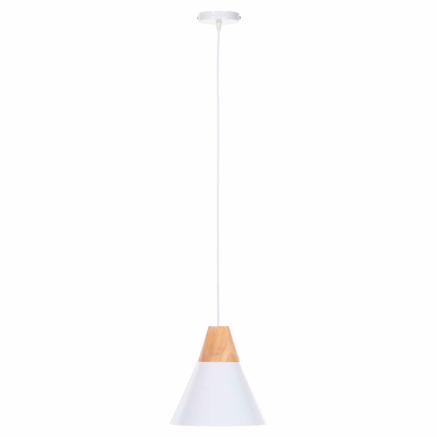 fotistiko-orofis-kremasto-fb94149-leyko- ΦΩΤΙΣΤΙΚΟ ΟΡΟΦΗΣ ΚΡΕΜΑΣΤΟ HM4149 ΛΕΥΚΟ ΜΕΤΑΛΛΙΚΟ ΚΑΠΕΛΟ-ΞΥΛΟ Φ22x115Υ εκ. - Image 1