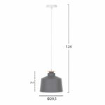 ΦΩΤΙΣΤΙΚΟ ΟΡΟΦΗΣ ΚΡΕΜΑΣΤΟ HM4158.03 ΓΚΡΙ ΚΑΠΕΛΟ ΑΛΟΥΜΙΝΙΟΥ Φ30x123,5Υεκ - Image 2