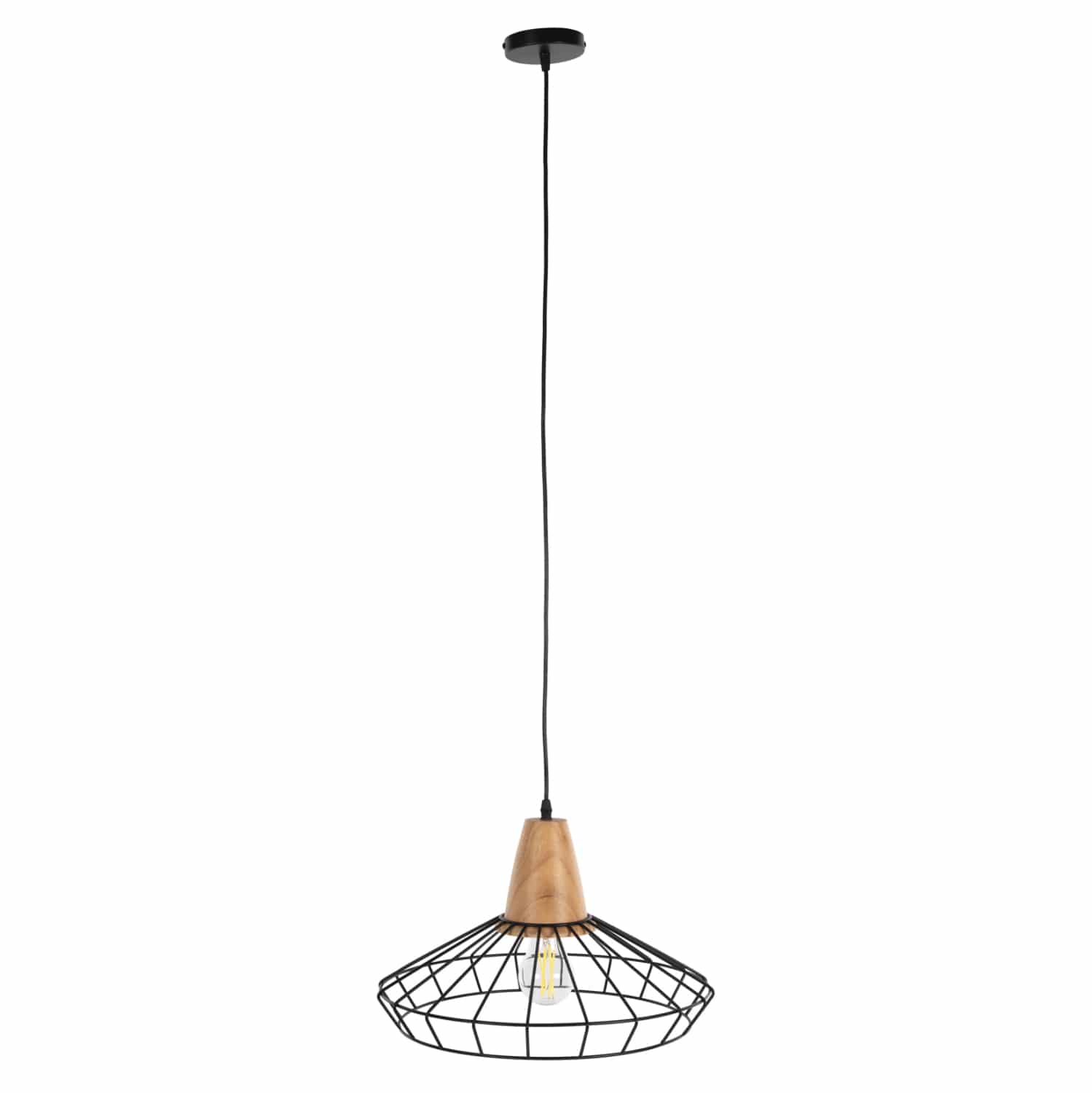 fotistiko-orofis-kremasto-fb94160-mayro- ΦΩΤΙΣΤΙΚΟ ΟΡΟΦΗΣ ΚΡΕΜΑΣΤΟ HM4160 ΜΑΥΡΟ ΜΕΤΑΛΛΟ-ΞΥΛΟ Φ39x117Υεκ - Image 1