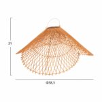ΦΩΤΙΣΤΙΚΟ ΟΡΟΦΗΣ ΚΡΕΜΑΣΤΟ HM7878.01 RATTAN ΣΕ ΜΠΕΖ ΤΗΣ ΑΜΜΟΥ ΧΡΩΜΑ Φ58,5x31Yεκ - Image 2