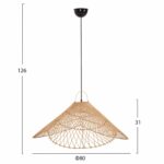 ΦΩΤΙΣΤΙΚΟ ΟΡΟΦΗΣ ΚΡΕΜΑΣΤΟ HM7879.02 RATTAN ΣΕ ΦΥΣΙΚΟ ΧΡΩΜΑ Φ80x126Υ εκ. - Image 2