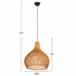 ΦΩΤΙΣΤΙΚΟ ΟΡΟΦΗΣ ΚΡΕΜΑΣΤΟ HM7881 RATTAN ΣΕ ΦΥΣΙΚΟ ΧΡΩΜΑ Φ41x137Υεκ. - Image 2