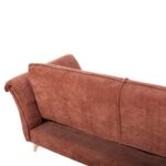 ΓΩΝΙΑΚΟΣ ΑΝΑΣΤΡΕΨ. ΚΑΝΑΠΕΣ-ΚΡΕΒΑΤΙ MAILO HM6071.04 ΠΟΡΤΟΚΑΛΙ ΥΦΑΣΜΑ-ΜΕΤΑΛ.ΠΟΔΙ 300x150x80Υεκ - Image 9