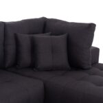 ΓΩΝΙΑΚΟΣ ΚΑΝΑΠΕΣ-ΚΡΕΒΑΤΙ ΜΕ ΑΠΟΘ.ΧΩΡΟ TRENDSTON HM3302.01R ΓΚΡΙ ΥΦΑΣΜΑ 298x177x95Υεκ - Image 7