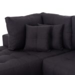 ΓΩΝΙΑΚΟΣ ΚΑΝΑΠΕΣ-ΚΡΕΒΑΤΙ ΜΕ ΑΠΟΘ.ΧΩΡΟ TRENDSTON HM3302.01L ΓΚΡΙ ΥΦΑΣΜΑ 298x177x95Υεκ - Image 7