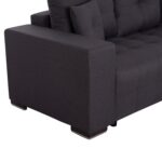 ΓΩΝΙΑΚΟΣ ΚΑΝΑΠΕΣ-ΚΡΕΒΑΤΙ ΜΕ ΑΠΟΘ.ΧΩΡΟ TRENDSTON HM3302.01R ΓΚΡΙ ΥΦΑΣΜΑ 298x177x95Υεκ - Image 9