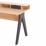 ΓΡΑΦΕΙΟ REXIN HM18290 ΜΕΛΑΜΙΝΗ ΣΕ SONAMA-ΓΚΡΙ 120x19-59x75-85,5ΥΥεκ. - Image 7