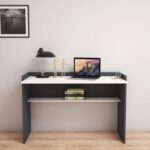 ΓΡΑΦΕΙΟ ΜΕΛΑΜΙΝΗΣ ΓΚΡΙ ΛΕΥΚΟ HM9227.13 118x58x80Υεκ. - Image 3