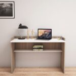 ΓΡΑΦΕΙΟ ΜΕΛΑΜΙΝΗΣ SONAMA ΛΕΥΚΟ 118x58x80Υεκ.HM9227.12 - Image 3