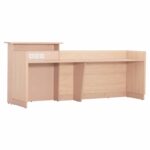 ΓΡΑΦΕΙΟ ΥΠΟΔΟΧΗΣ DALTON HM2068.02 ΜΕΛΑΜΙΝΗ ΣΕ SONAMA-ΜΠΕΖ 240x80x106Υεκ. - Image 3