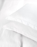 Σεντόνι Μονόχρωμο Satin Stripe – Λευκό, Ρίγα 1 εκατοστό Rythmos - Image 5