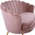 ΚΑΝΑΠΕΣ 2ΘΕΣΙΟΣ COQUILLE HM8627.02 ΑΠΟ ΒΕΛΟΥΔΟ ΣΑΠΙΟ ΜΗΛΟ & ΧΡΥΣΑ ΠΟΔΙΑ 130x81x86εκ. - Image 8