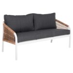 ΚΑΝΑΠΕΣ ΕΞ.ΧΩΡΟΥ 3ΘΕΣΙΟΣ MAERLY HM6055.01 ΑΛΟΥΜΙΝΙΟ ΛΕΥΚΟ-ΣΧΟΙΝΙ-ΑΝΘΡΑΚΙ ΜΑΞΙΛΑΡΙΑ