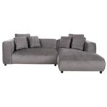 ΚΑΝΑΠΕΣ ΓΩΝΙΑ 3-ΘΕΣΙΟΣ GRACE HM3280.03R ΓΚΡΙ ΥΦΑΣΜΑ 252x105-160x70-90Υεκ. - Image 3