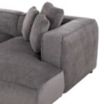 ΚΑΝΑΠΕΣ ΓΩΝΙΑ 3-ΘΕΣΙΟΣ GRACE HM3280.03R ΓΚΡΙ ΥΦΑΣΜΑ 252x105-160x70-90Υεκ. - Image 10