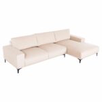 ΚΑΝΑΠΕΣ ΓΩΝΙΑ (ΔΕΞΙΑ) NOA HM3278.01R ΕΚΡΟΥ ΥΦΑΣΜΑ 288x90-157x67-80Υεκ.