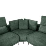 ΚΑΝΑΠΕΣ ΓΩΝΙΑ SYMMET HM3269.05 ΠΡΑΣΙΝΟ ΥΦΑΣΜΑ-ΑΝΘΡΑΚΙ ΠΟΔΙΑ 314x314x90-102Yεκ. - Image 7