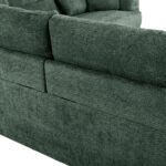 ΚΑΝΑΠΕΣ ΓΩΝΙΑ SYMMET HM3269.05 ΠΡΑΣΙΝΟ ΥΦΑΣΜΑ-ΑΝΘΡΑΚΙ ΠΟΔΙΑ 314x314x90-102Yεκ. - Image 9