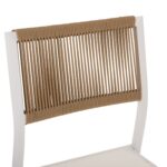 ΚΑΡΕΚΛΑ ΑΛΟΥΜΙΝΙΟΥ ΛΕΥΚΗ ΜΠΕΖ RATTAN & TEXTLINE HM5921.02 46x55,5x83Yεκ. - Image 7