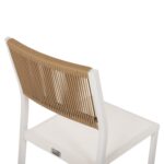 ΚΑΡΕΚΛΑ ΑΛΟΥΜΙΝΙΟΥ ΛΕΥΚΗ ΜΠΕΖ RATTAN & TEXTLINE HM5921.02 46x55,5x83Yεκ. - Image 8