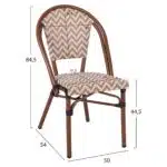 ΚΑΡΕΚΛΑ BAMBOO LOOK ΣΕ ΚΑΦΕ ΚΑΙ ΜΠΕΖ-ΛΕΥΚΗ ΕΠΕΝΔΥΣΗ HM5860.03 50x54x84,5Yεκ. - Image 2