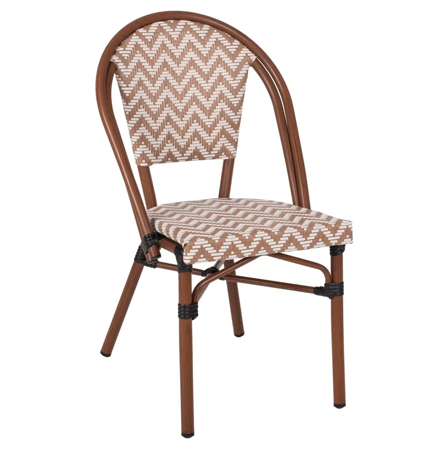 karekla-bamboo-look-se-kafe-kai-mpez-ley ΚΑΡΕΚΛΑ BAMBOO LOOK ΣΕ ΚΑΦΕ ΚΑΙ ΜΠΕΖ-ΛΕΥΚΗ ΕΠΕΝΔΥΣΗ HM5860.03 50x54x84,5Yεκ. - Image 1