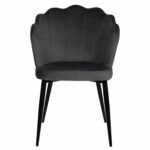 ΚΑΡΕΚΛΑ AVIE ΒΕΛΟΥΔΟ ΓΚΡΙ ΜΕ ΜΕΤΑΛΛΙΚΟ ΣΚΕΛΕΤΟ HM8737.01 48x48x85Y εκ. - Image 3