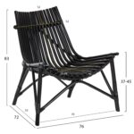 ΚΑΡΕΚΛΑ ΕΞΩΤ.ΧΩΡΟΥ CELLION HM9812.02 ΡΑΒΔΟΙ RATTAN ΣΕ ΜΑΥΡΟ ΧΡΩΜΑ 76x72x83Υεκ. - Image 2