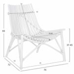 ΚΑΡΕΚΛΑ ΕΞΩΤ.ΧΩΡΟΥ CELLION HM9812.03 ΡΑΒΔΟΙ RATTAN ΣΕ ΛΕΥΚΟ ΧΡΩΜΑ 76x72x83Υεκ. - Image 2
