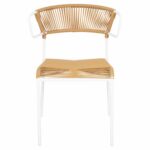 ΚΑΡΕΚΛΑ SUKI HM6053.01 ΜΕΤΑΛΛO ΛΕΥΚΟ KAI ΣΥΝΘ. RATTAN ΣΕ ΦΥΣΙΚΟ 54x62x80Υεκ - Image 3