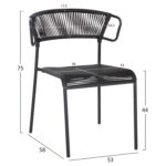 ΚΑΡΕΚΛΑ SUKI HM6053.02 ΜΕΤΑΛΛO KAI ΣΥΝΘΕΤΙΚΟ RATTAN ΣΕ ΜΑΥΡΟ 54x62x80Υεκ - Image 2