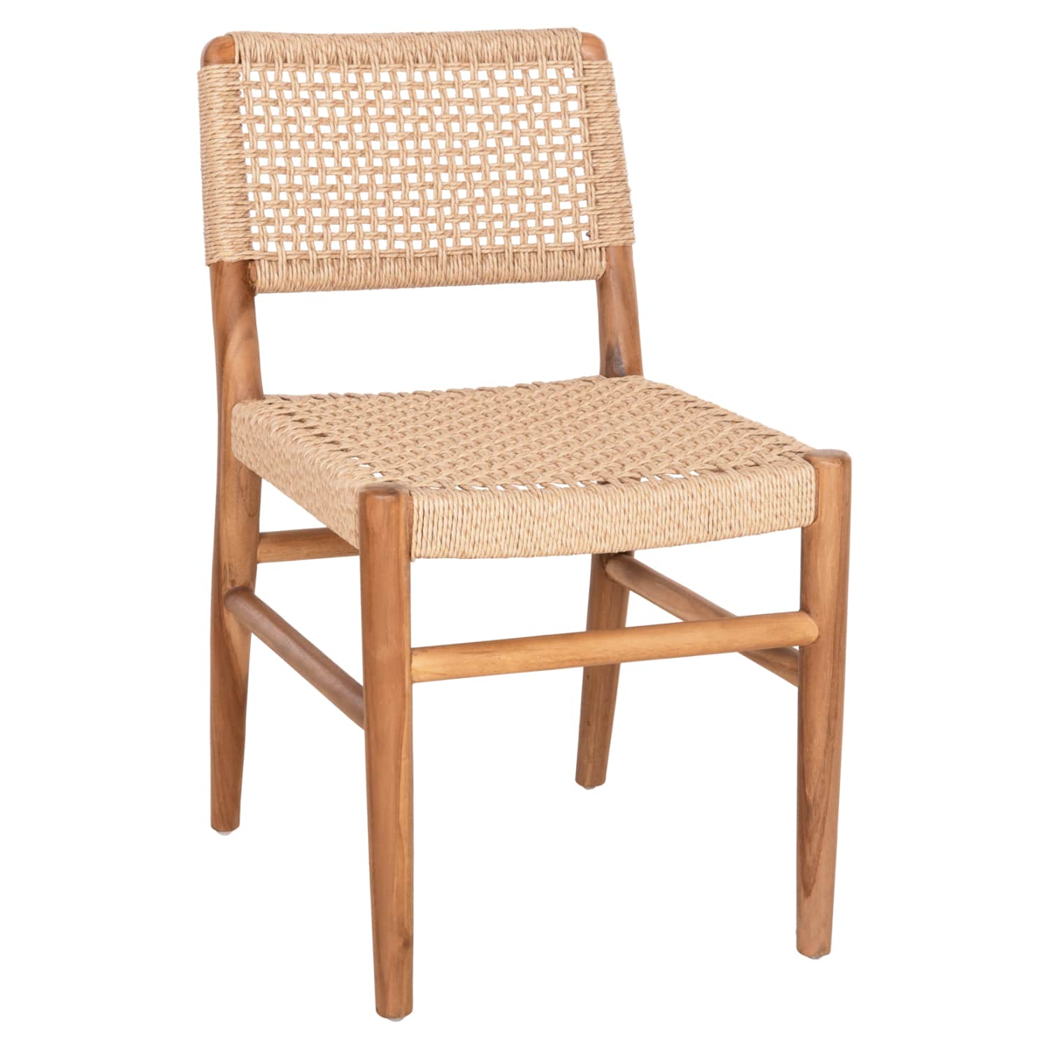 karekla-fb96133-xylo-teak-fysiko-schoini ΚΑΡΕΚΛΑ ROSCO HM6133 ΞΥΛΟ ΤΕΑΚ ΦΥΣΙΚΟ-ΣΧΟΙΝΙ VIRO ΜΠΕΖ 46x55x79Υεκ. - Image 1