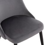 ΚΑΡΕΚΛΑ SERENITY HM8527.11 ΒΕΛΟΥΔΟ ΓΚΡΙ ΜΕ ΜΑΥΡΑ ΜΕΤΑΛΛΙΚΑ ΠΟΔΙΑ 51x54x83,5Υεκ. - Image 7