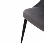 ΚΑΡΕΚΛΑ SERENITY HM8527.11 ΒΕΛΟΥΔΟ ΓΚΡΙ ΜΕ ΜΑΥΡΑ ΜΕΤΑΛΛΙΚΑ ΠΟΔΙΑ 51x54x83,5Υεκ. - Image 9