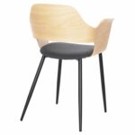 ΚΑΡΕΚΛΑ VELP HM9616.02 ΞΥΛΟ ΣΕ ΦΥΣΙΚΟ-ΓΚΡΙ ΥΦΑΣΜΑ-ΜΑΥΡΑ ΜΕΤΑΛ. ΠΟΔΙΑ 55,5x50x79Υεκ. - Image 5
