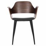 ΚΑΡΕΚΛΑ VELP HM9616.04 ΞΥΛΟ ΣΕ ΚΑΡΥΔΙ-ΓΚΡΙ ΥΦΑΣΜΑ-ΜΑΥΡΑ ΜΕΤΑΛ. ΠΟΔΙΑ 55,5x50x79Υεκ. - Image 3
