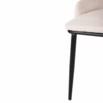 ΚΑΡΕΚΛΑ DELF HM9617.02 ΜΠΕΖ ΥΦΑΣΜΑ-ΜΑΥΡΑ ΜΕΤΑΛ. ΠΟΔΙΑ-ΞΥΛΙΝΗ ΠΛΑΤΗ ΟΑΚ 48x55x76Υ - Image 10