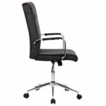 ΚΑΡΕΚΛΑ ΓΡΑΦΕΙΟΥ JOSEF HM1181.04 ΜΑΥΡΟ ΒΕΛΟΥΔΟ-INOX ΒΑΣΗ 58x61x105-113Yεκ. - Image 4