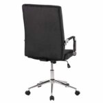 ΚΑΡΕΚΛΑ ΓΡΑΦΕΙΟΥ JOSEF HM1181.04 ΜΑΥΡΟ ΒΕΛΟΥΔΟ-INOX ΒΑΣΗ 58x61x105-113Yεκ. - Image 5