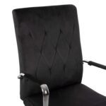 ΚΑΡΕΚΛΑ ΓΡΑΦΕΙΟΥ JOSEF HM1181.04 ΜΑΥΡΟ ΒΕΛΟΥΔΟ-INOX ΒΑΣΗ 58x61x105-113Yεκ. - Image 7