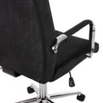 ΚΑΡΕΚΛΑ ΓΡΑΦΕΙΟΥ JOSEF HM1181.04 ΜΑΥΡΟ ΒΕΛΟΥΔΟ-INOX ΒΑΣΗ 58x61x105-113Yεκ. - Image 10