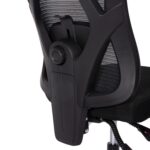 ΚΑΡΕΚΛΑ ΓΡΑΦΕΙΟΥ MEXER HM1195.01 ΜΑΥΡΟ MESH-ΜΕΤΑΛ.ΒΑΣΗ-NYLON ΣΚΕΛΕΤΟΣ 68x70x136Υεκ. - Image 8